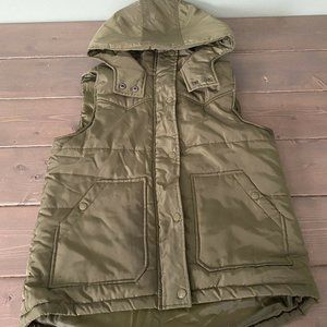Womens BEVERLY HILLS POLO CLUB Green Hooded Puffer Jacket Medium Used Good
